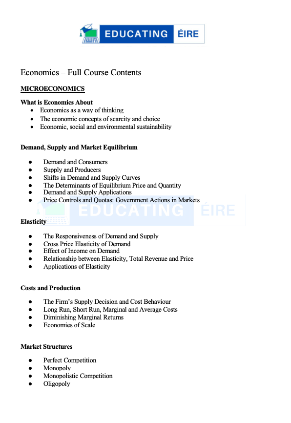 Economics: Micro & Macro Pack