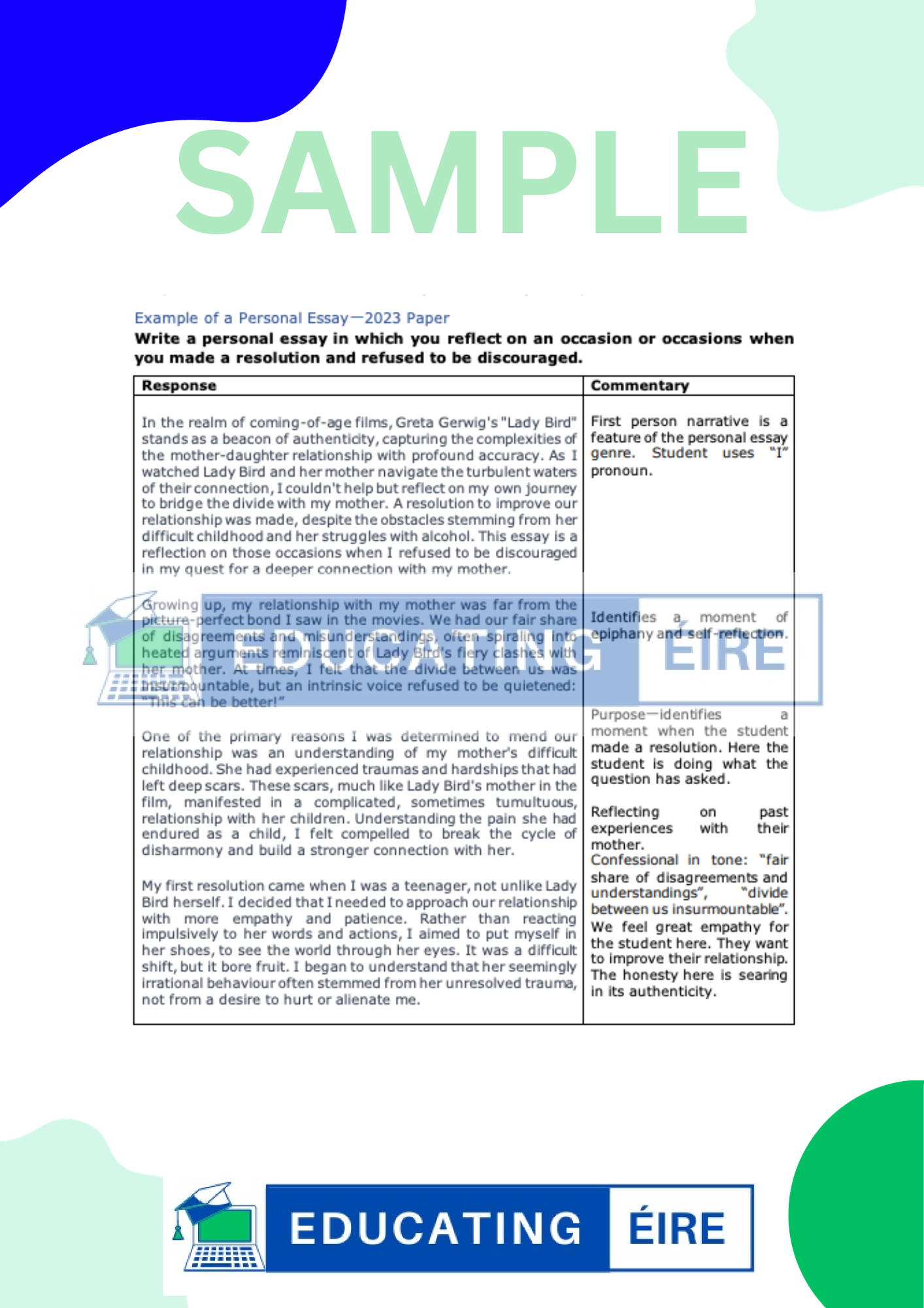 English: Paper One Notes Pack