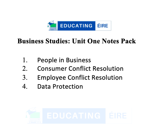 Business: Unit One Notes Pack