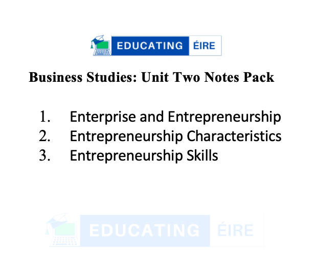 Business: Unit Two Notes Pack