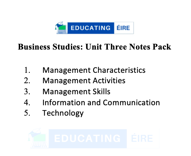 Business: Unit Three Notes Pack