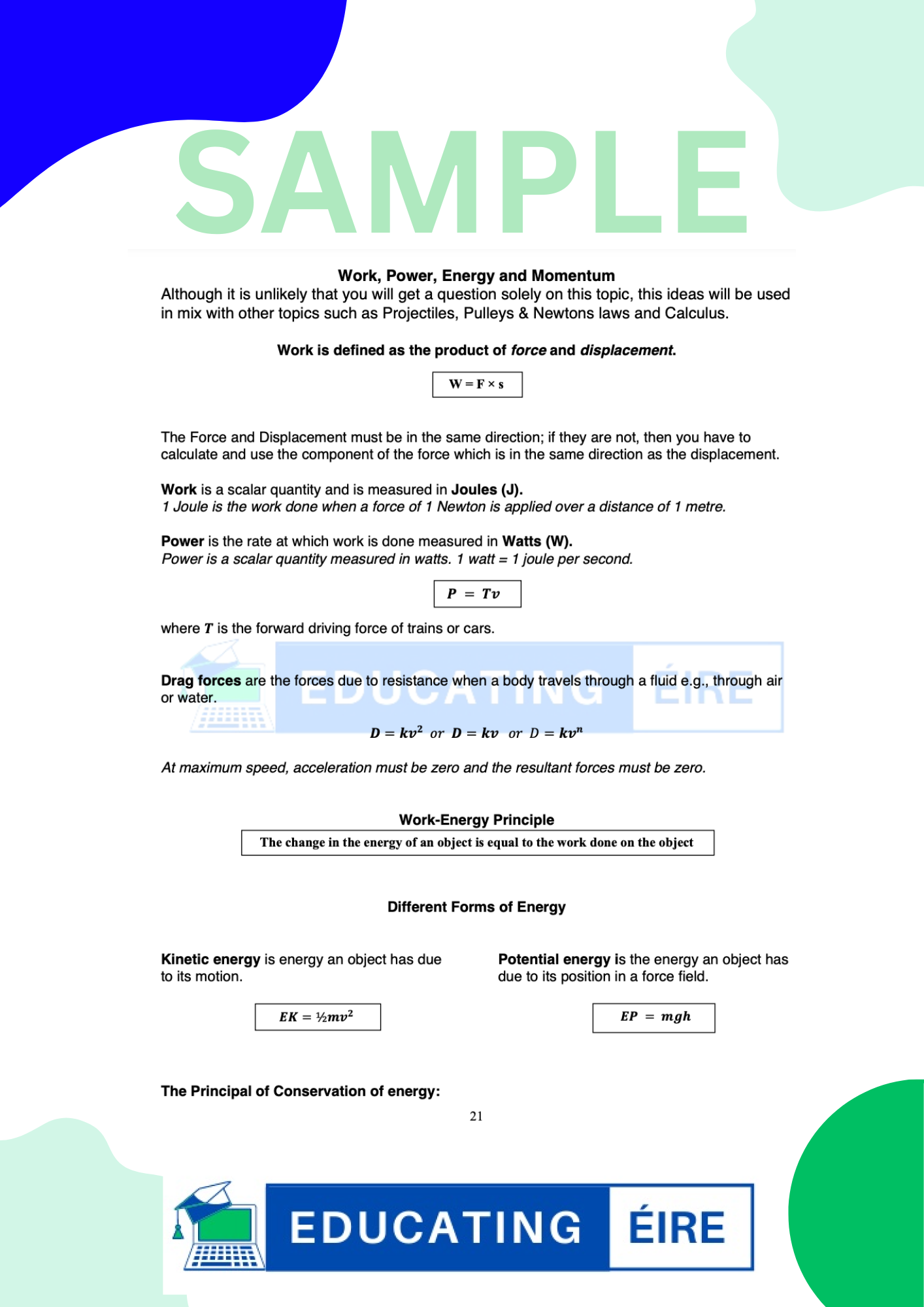 Applied Maths: Differential Equations & Differentiation and Integration