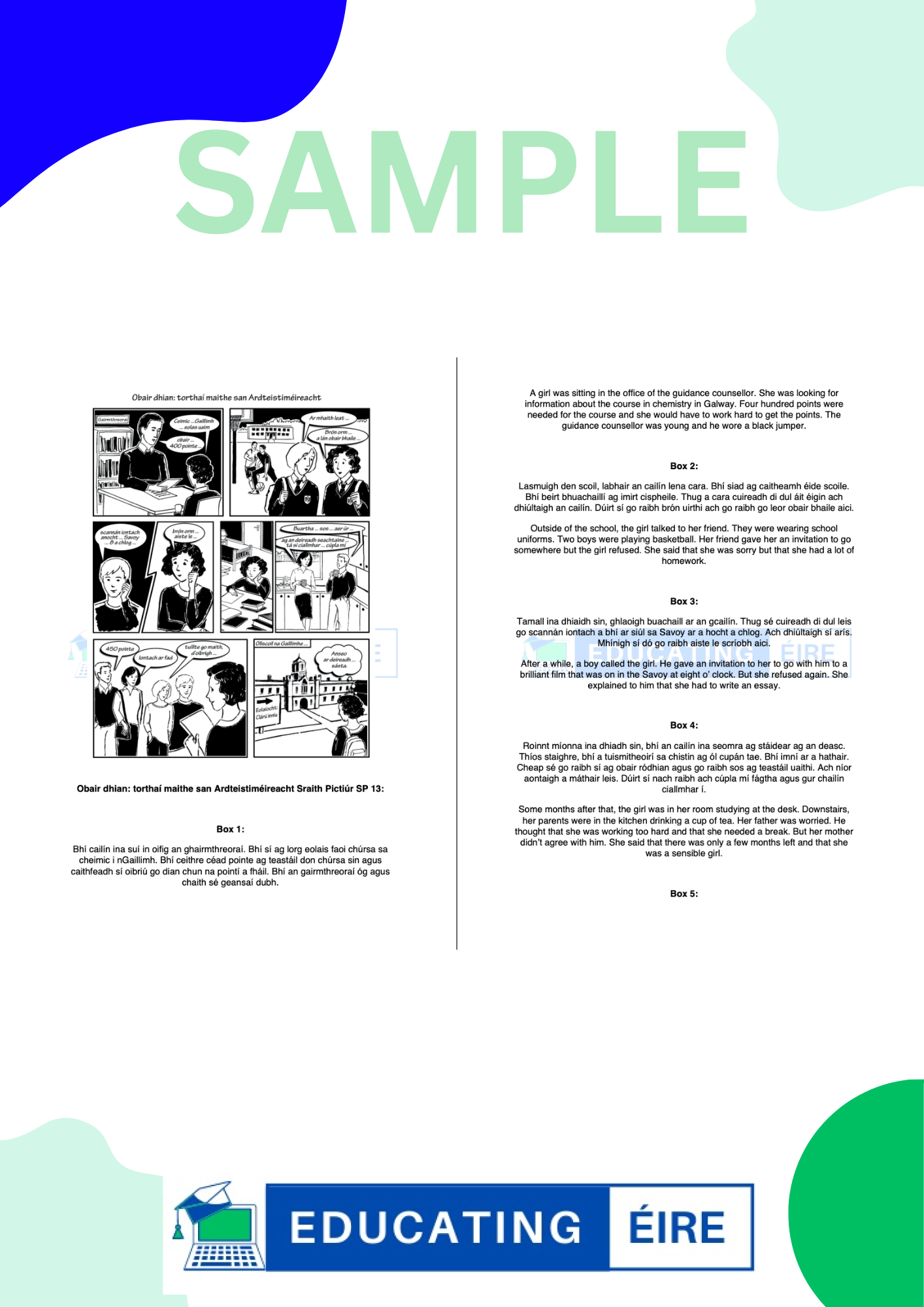 Irish: Poetry Notes Pack